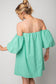 Pistachio Washed Off Shoulder Dress