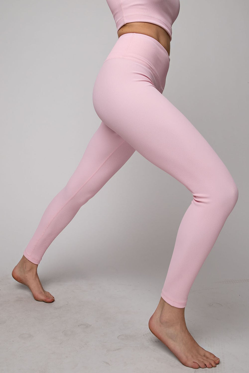 Rose Ribbed Yoga Pant