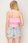 Ruffle Strapless Top (Pink)