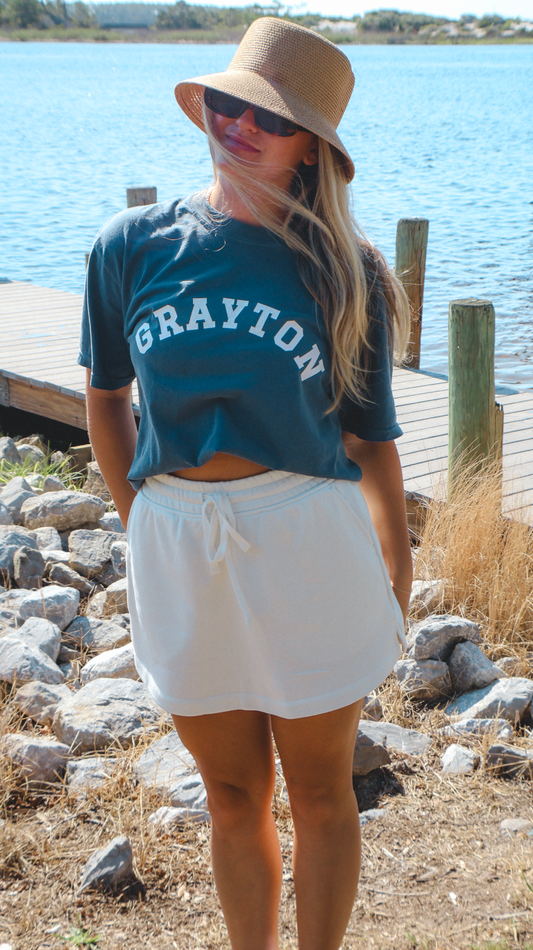 Grayton Curve Tee - Navy