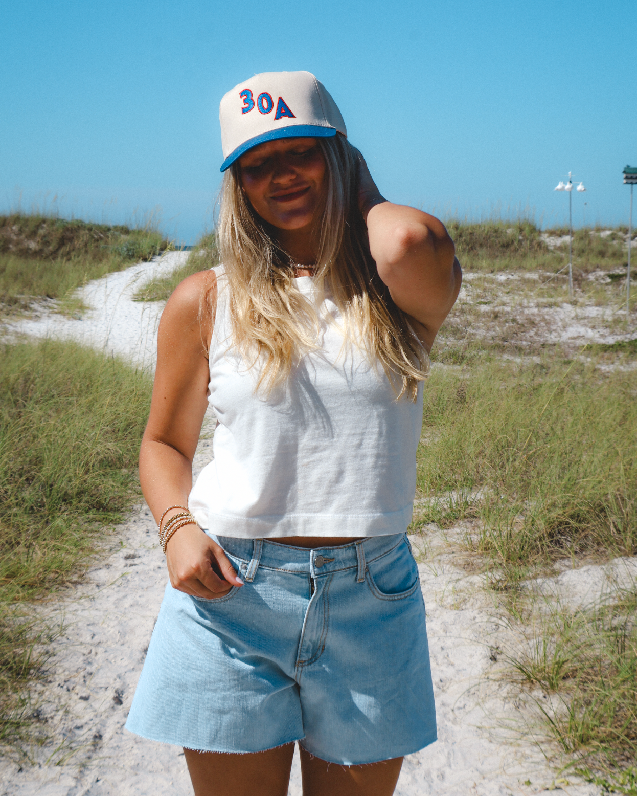 30A Retro Embroidered Hat (Royal)