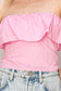 Ruffle Strapless Top (Pink)