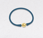 24K Gold Plated Bali Ball Bead Silicone Bracelet